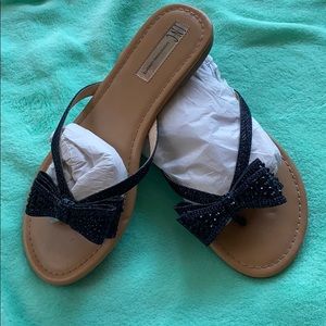 Inc Bow Sandals- used size 7 worn once